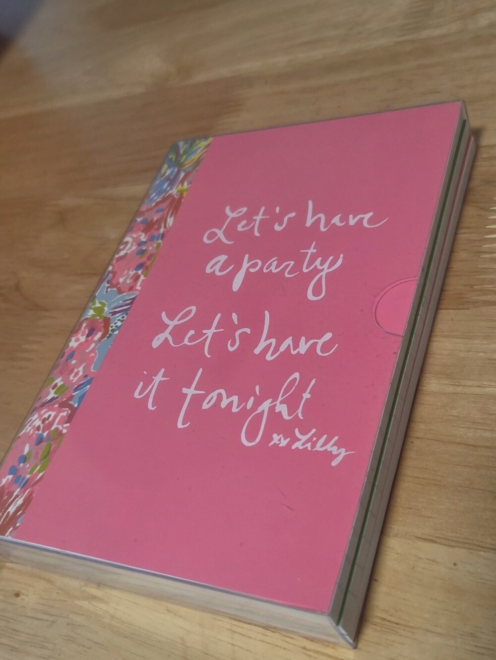 Lilly Pulitzer 3 Piece "Let's Have a Party" Notebook FREE!!